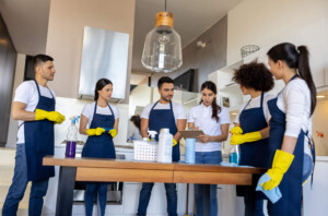 Cleaning professionals earning their certification online through CMI