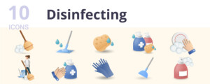 Visual comparison of sanitizing and disinfecting in cleaning practices