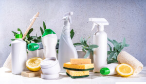 Sustainable cleaning systems with eco-friendly tools and green cleaning solutions.