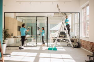 team cleaning method used in commercial facilities