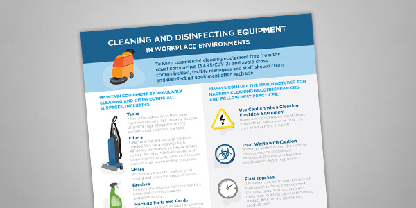 Infographic: Cleaning & Disinfecting Equipment in Workplace Environments